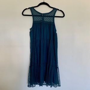 New Francescas Polka Dot Blue Mini Dress XS